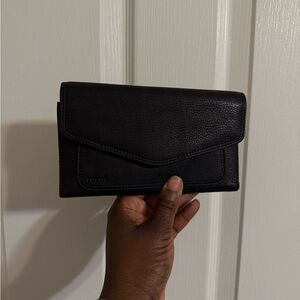 Fossil Black Leather Clutch Wallet